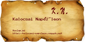 Kalocsai Napóleon névjegykártya
